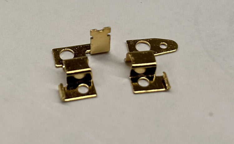 Gold Plated Horizontal Brush Hoods -DMW0093- Price is for one pair