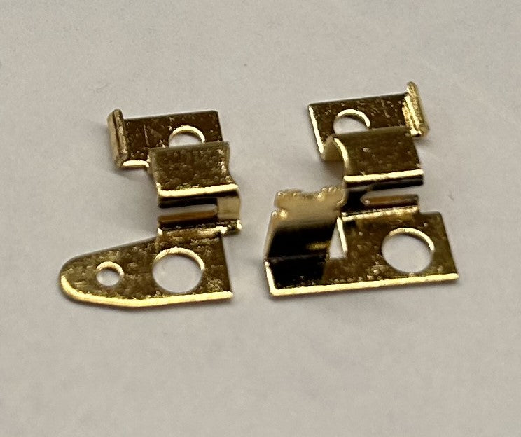 Gold Plated Horizontal Brush Hoods -DMW0093- Price is for one pair