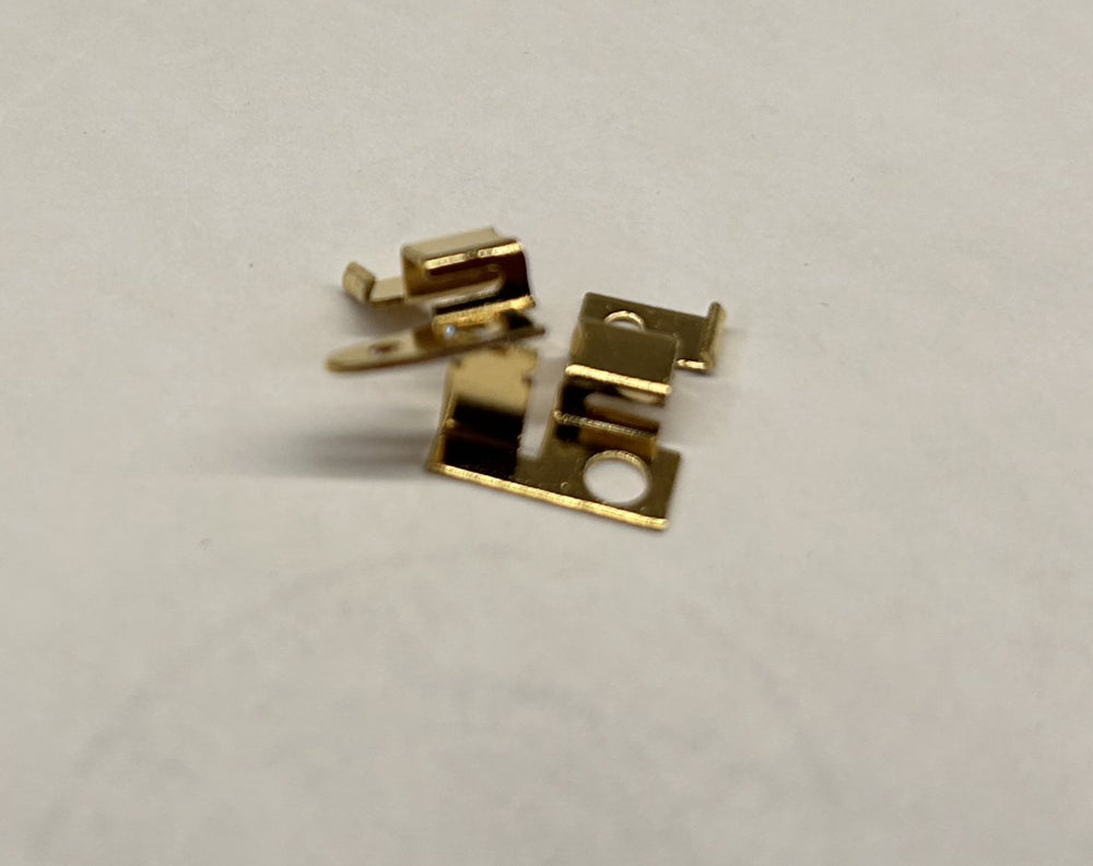 Gold Plated Horizontal Brush Hoods -DMW0093- Price is for one pair