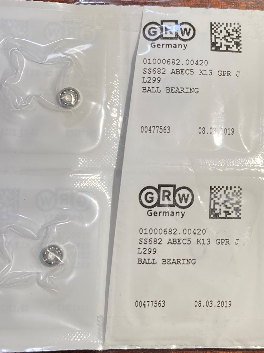 GRW SS682 2MM X 5MM Ultra High Precision Motor Ball Bearing OPEN & UNF ...