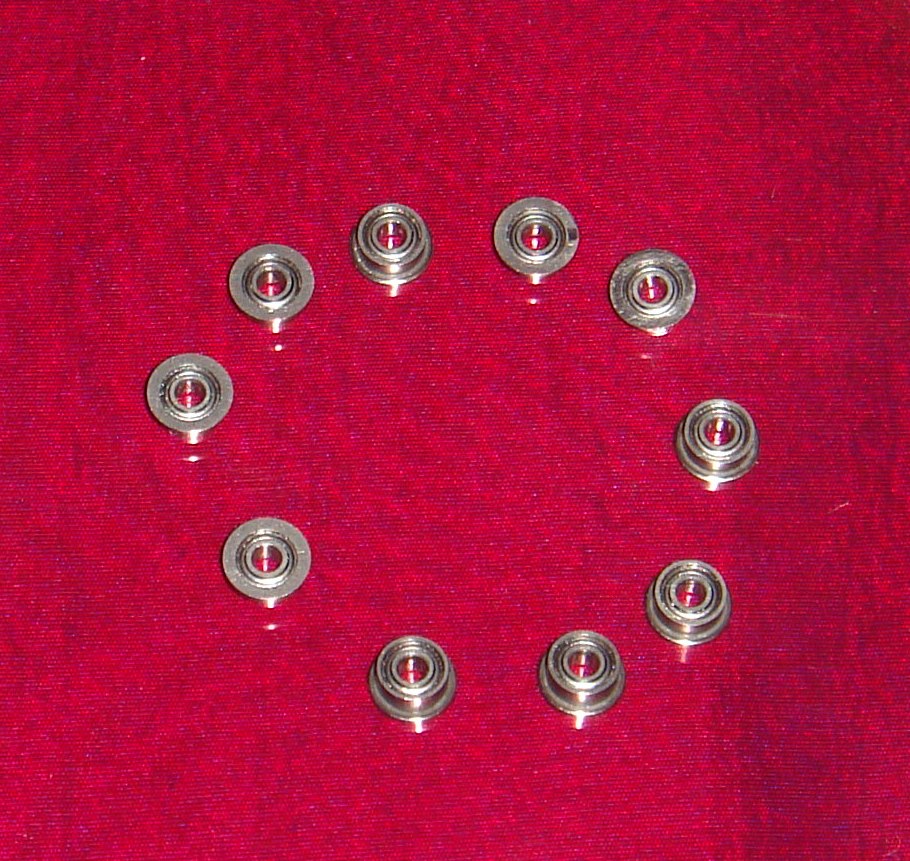 2MM ID X 5MM OD  FLANGED & Sheild- One Each