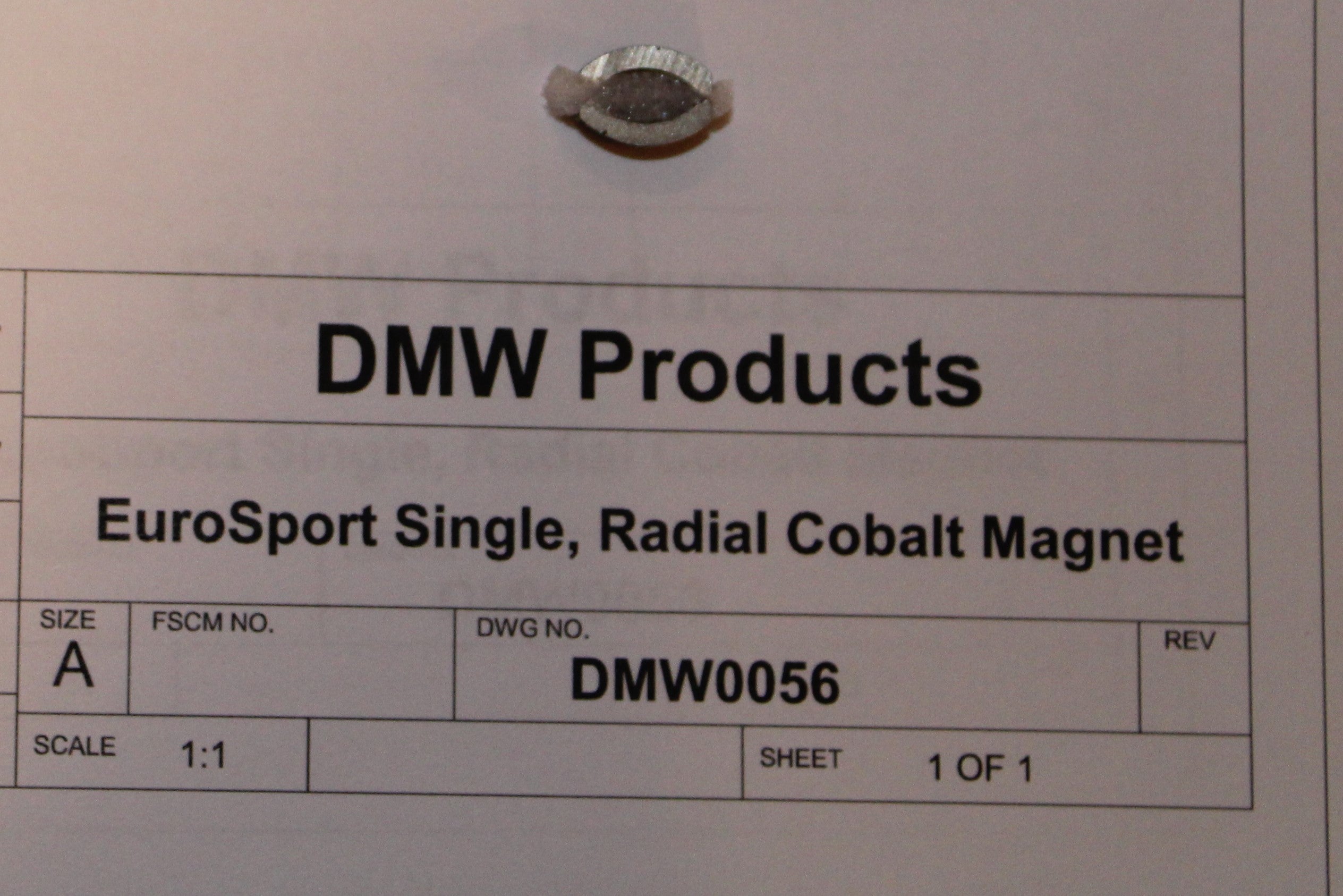 Cobalt Magnets - Eurosport Singles  - Radial .430 Tall X .250 Long X .070 Thick - One Pair
