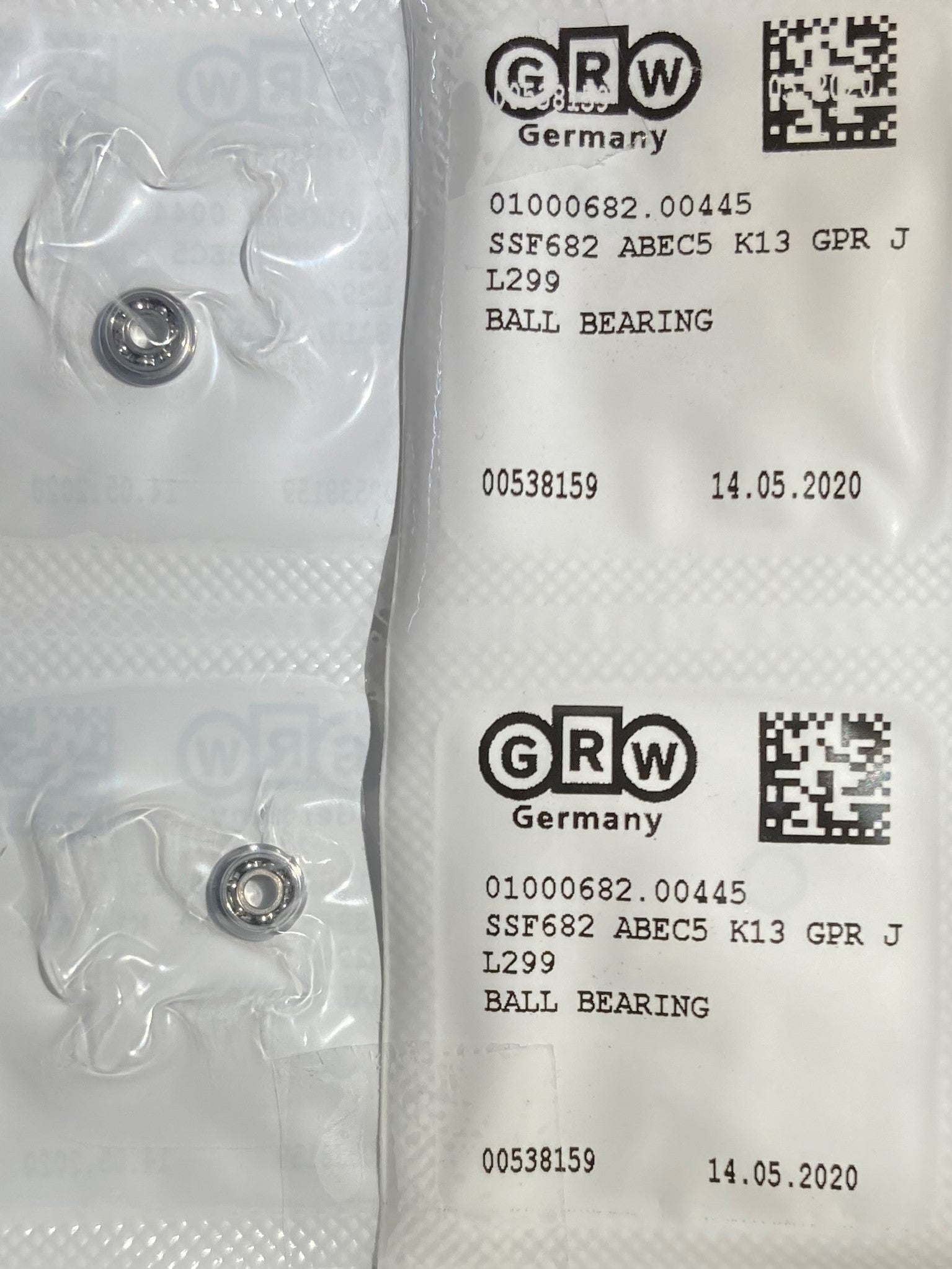 GRW SSF682 2MM X 5MM Ultra High Precision Motor Ball Bearing FLANGED