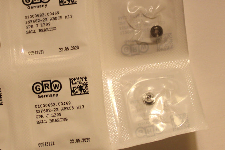 GRW SSF682 2Z 2MM X 5MM Ultra High Precision Motor Ball Bearing SHIELDED & FLANGED - One each