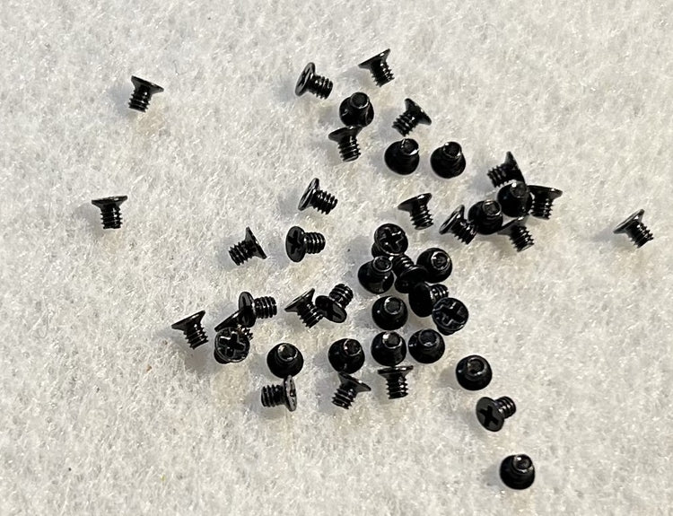 0-80 Black Oxide - Steel Can Screws - 1/16