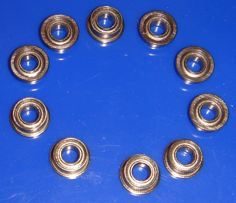 1/8 Axle Ball Bearings - Flanged and Shielded - One Each